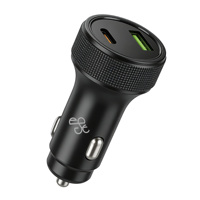 Chargeur de voiture double port 48W QC3.0 à charge rapide, adaptateur USB Type-C, alimentation universelle pour prise de véhicule