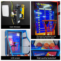 Machine de tir d'arcade de basketball avec écran LCD de luxe en gros, jeu mobile d'intérieur avec support en anglais pour adultes