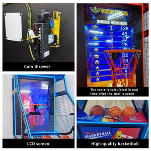 Máquina Expendedora de Baloncesto Arcade con Pantalla LCD de Lujo, Juego Móvil de Interior con Soporte en Inglés para Adultos - Product Image 4