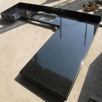 Prefab Vanity Top Granit Hitam Murah Meja Dapur Sintetis
