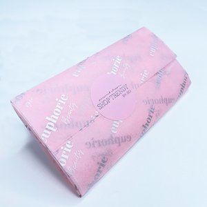 Wholesale Custom Pink <b>Tissue</b> <b>Paper</b> Silver Foil Printed Brand Logo Gift Wrapping <b>Tissue</b> <b>Paper</b> For Small Business Clothes Cosmetic - Product Image 2