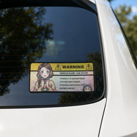 Pegatina 3D Lenticular de Anime con Efecto de Movimiento para Coche, Calcomanía de Personaje de Anime para Ventana de Vehículo y Parachoques