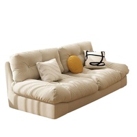 Canapé trois places en tissu crème au design moderne et simple Style décontracté de luxe pour petit appartement Salon pour hôtels