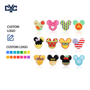 Patchs brodés personnalisables en gros, motifs dessin animé, anime, graffiti, tête de souris, à thermocoller - Product Image 1