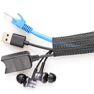 Wholesale price braided cable management sleeve JDD durable nylon expandable sleeving