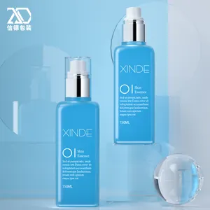 Latest 150 Ml Plastic Blue Square Spray Bottle Fine Mist Cosmetic Bottle With Silver Electric Plated Sprayer