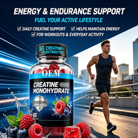 Gummies de créatine monohydrate végétaliennes sans sucre, directement de l'usine, pour l'énergie pré-entraînement, la force musculaire et le soutien musculaire