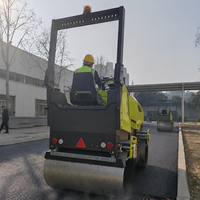 Mini-compacteur routier vibrant à double tambour de 1, 1,2, 2, 3 et 5 tonnes, autoporté, Vibrocompactador