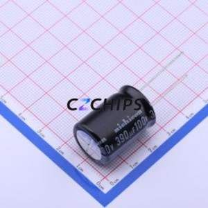 ตัวเก็บประจุอิเล็กโทรไลต์อะลูมิเนียมแบบ Through-Hole รุ่น UHE2A391MHD6 ขนาด D18xL25 มม. 390uF 20% 100V 1.56A-100kHz - Product Image 2