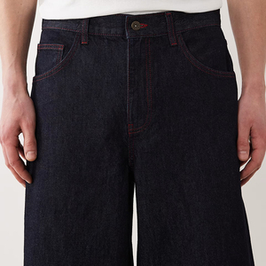 Premium Quality <strong>Relaxed</strong> Baggy Indigo <strong>Men's</strong> <strong>Jeans</strong> in Raw Indigo for Casual Everyday Wear High Rise Straight <strong>Jeans</strong> for <strong>Men</strong> - Product Image 3