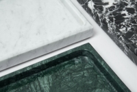 SH STONE Marbre Homewares Marbre Naturel Présentoir À Bijoux Service Salle De Bains Plateau Personnalisé Décor À La Maison Rectangle Vert Marbre Plateaux