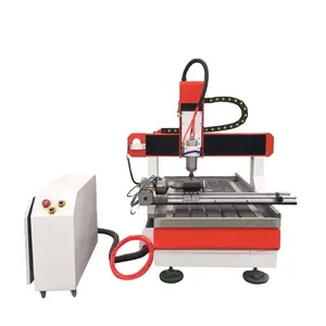 Máy tính để bàn nhỏ 4040 6040 6060 CNC Router 4 Trục kim loại Máy phay