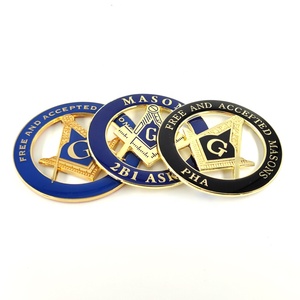 Dmsunen-bleu doré boussole <span class=keywords><strong>AF</strong></span> et AM, badge rond et carré de voiture - Product Image 4