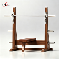 Nouveau design : Banc de musculation inclinable professionnel avec support de sécurité pour haltères et barres plates en bois