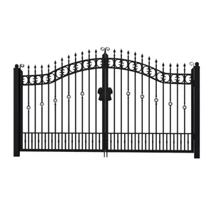 Luxury villa Modern Manor Iron Gate house main gate designs sliding gate motor Aluminum gates