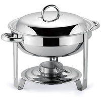 Goud Zilver Ronde Chafing Gerechten Buffet Set Duurzame Roestvrijstalen Voedsel Warmer Soep Chafer Kleine Catering Voor Evenement Party
