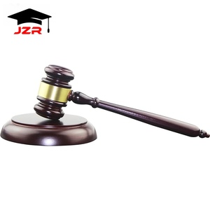 热JZR实木精制法官木槌-复古风格律师木槌，带声音块的耐磨套装 - Product Image 6