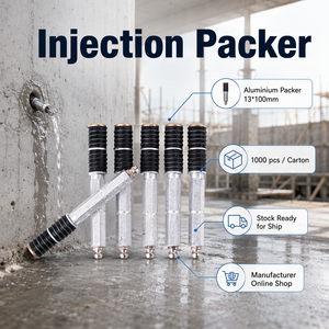 Boyu High Pressure 13*80mm Steel Injection Packer for Concrete <b>Waterproofing</b> Grouting and Leak Sealing Construction - Product Image 1