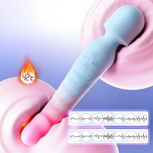 LOVE.Dual-Head Silicone Massager USB Rechargeable 3-in-1 IPX6 Waterproof 10 Frequencies Musical Function Back/Body Relief - Product Image 5