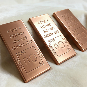Maßgefertigte Hochwertige Metallkunst Massiver Kupferbarren Sammlerstück Dekorationsobjekt Premium Reinkupferbarren für DIY-Zubehör - Product Image 2