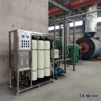 Système de traitement d'eau par osmose inverse industriel sur châssis mobile 2000LPH 48TPD avec contrôle PLC, réservoir sous pression et pompe pour le ramollissement de l'eau d'alimentation de chaudière