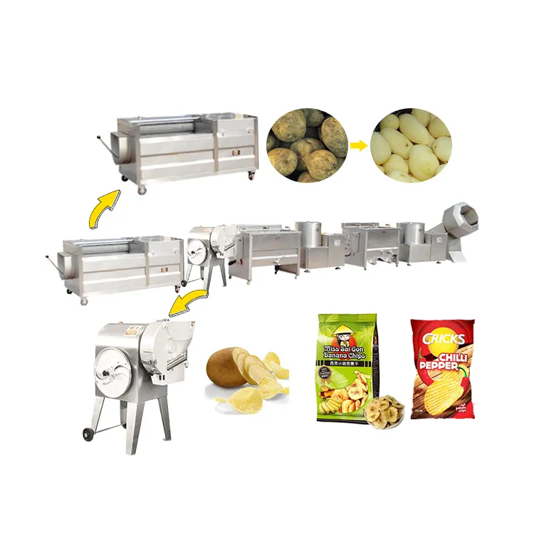 Semi-automatic Potato Chip Production Line Frozen Potata Chips Making Machine Potato Chips Processing Equipment