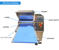 Machine à garnir les gâteaux entièrement automatique 220V, déposeuse de crème pour biscuits, équipement de boulangerie commercial