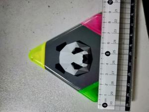 Stylo surligneur promotionnel 3 en 1, marqueurs à pointe plate en feutre avec logo personnalisé en forme de cercle en forme de triangle pour la papeterie scolaire - Product Image 6