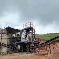Ligne de production de concassage de pierres stationnaire, concasseur à mâchoires/conique à percussion pour calcaire, petite installation de concassage de pierres 50t/h