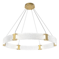 Lustre LED Moderne Nordique en Verre et Laiton à Anneaux Parallèles, Suspension Personnalisée pour Plafond, Décoration de Bar, Idéal pour Hôtels et Salons