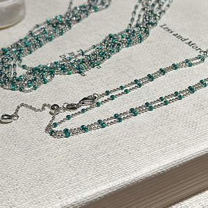 Cadena de Clavícula de Plata Pura S925, Estilo Francés Vintage de Alta Gama para Mujer, Diseño de Nicho con Cinta de Satén y Acabado Cepillado - Product Image 5