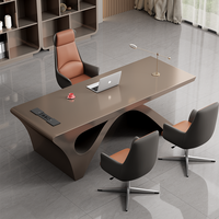Bureau de direction créatif en peinture blanche, style luxe léger, pour un seul bureau