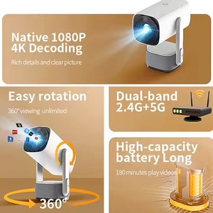 YDH-K2 4k Máy chiếu 600 <span class=keywords><strong>lumens</strong></span> Android 11 1080P Allwinner h713 150 inch 2.4G/5G wifi6 bt5.2 4k Máy chiếu trong nhà di động - Product Image 3