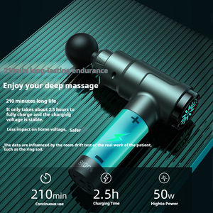 Masajeador Facial eléctrico doble individual 6 tipos de cabezales de masaje terapia de alivio de percusión de tejido profundo 45dB pistola de masaje bajo - Product Image 5