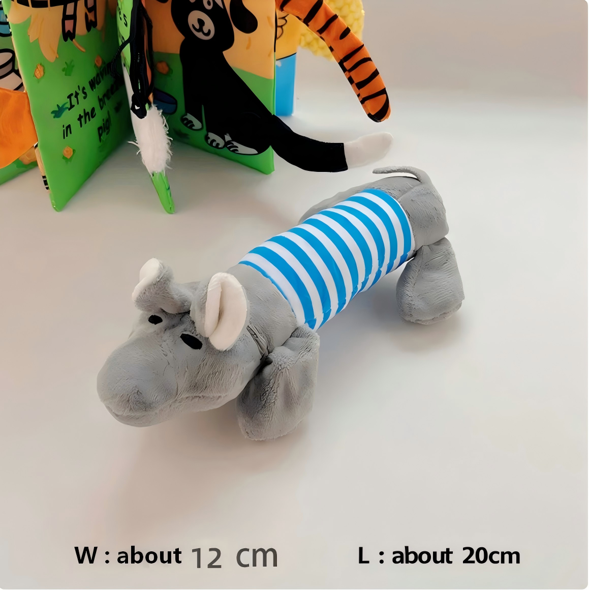 juguete de elefante gris