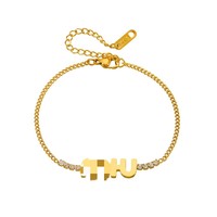 YULING Joyería de Moda, Pulseras de Cuentas de Acero Inoxidable, Pulsera de Perlas Chapada en Oro de Alta Calidad para Mujer