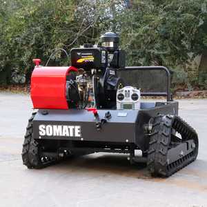 Cortadora de Césped Industrial a Control Remoto, Inalámbrica, con Orugas, Cuchilla Plana, EPA Euro5, Altura Ajustable de 1-20 cm, Envío Gratis - Product Image 3