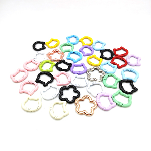 Yyxcustom hình dạng màu sắc mùa xuân Clasp bướm khóa sơn tình yêu mùa xuân Vòng gấu Snap móc dễ thương mèo Kim Loại Carabiner <span class=keywords><strong>Keychain</strong></span> - Product Image 2