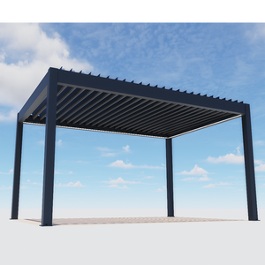 China Foshan Hanrui Personalizable Barato Jardín Materiales <span class=keywords><strong>de</strong></span> construcción Metal Estructura <span class=keywords><strong>de</strong></span> <span class=keywords><strong>hierro</strong></span> forjado Perfil Gazebo Pérgola - Product Image 3