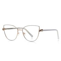 Kacamata Cateye Model 3144, bingkai optik logam, bingkai kacamata Logo kustom Salamin