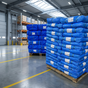 HDPE Woven Fabric PE Tarpaulin <b>Sheet</b> Waterproof Canvas Tarp Polyethylene Plastic Cover Textiles & Leather Products - Product Image 2