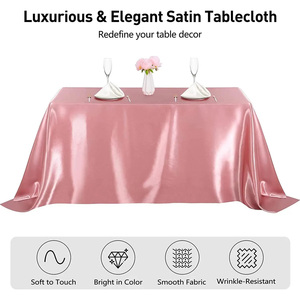 Custom Size Satin <strong>Tablecloth</strong> Table Cover <strong>Rectangle</strong> Bright Silk Smooth Fabric Decoration Wedding Events Party Wedding <strong>Tablecloth</strong> - Product Image 4