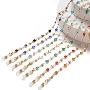 Chaîne de <span class=keywords><strong>lunettes</strong></span> colorée en perles et strass métalliques, <span class=keywords><strong>cordon</strong></span> <span class=keywords><strong>pour</strong></span> <span class=keywords><strong>lunettes</strong></span> de soleil, collier de perles de cristal <span class=keywords><strong>pour</strong></span> femmes, <span class=keywords><strong>cordon</strong></span> de masque facial - Product Image 3