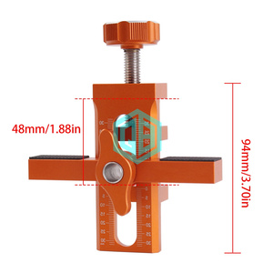 10mm Rebondisseur poinçonné gabarit de montage armoire armoire porte panneau gabarit d'installation 2 en 1 rapide <span class=keywords><strong>placard</strong></span> porte modèle de montage outil - Product Image 4