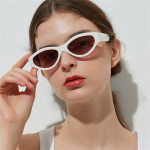 Gafas de Sol de Moda con Logotipo Personalizado para Hombre y Mujer, Retro, Montura Pequeña, Poligonales, UV400, de una Pieza, Ovaladas, para Mujer - Product Image 2