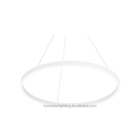 Plafonniers LED personnalisables 600 mm, profil annulaire circulaire, luminaires suspendus, lustre pour maison et bureau, intelligents