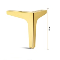 Goldene Verchromte Eisen-Sofafüße Modernes Design Metallbeine Zubehör für Esszimmer Küche Hotel Möbel-für TV-Schränke