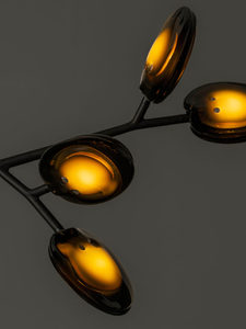 Lampadario Decorativo Artistico di Forma Rotonda con Interno Unico, Lampade a Sospensione in Vetro dal Design Moderno e Creativo per Soggiorno - Product Image 5