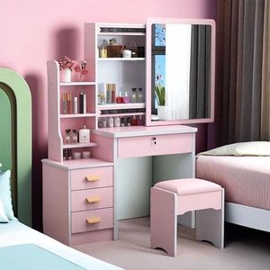 <span class=keywords><strong>Commode</strong></span> en bois blanc avec miroir de maquillage et tabouret – Offre spéciale <span class=keywords><strong>pour</strong></span> <span class=keywords><strong>chambre</strong></span> à coucher – Style MDF - Product Image 1