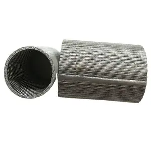 Filtro de malha de aço inoxidável, 25 50 100 120 150 micron perfurado tela cilindro dutch weave 300 304 316 316l tubo de filtro de malha